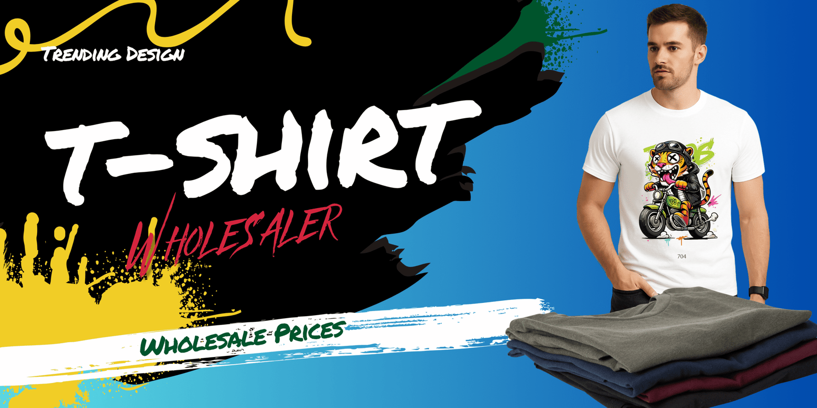 Green & Yellow Minimalist T-shirt Prints Banner (3)