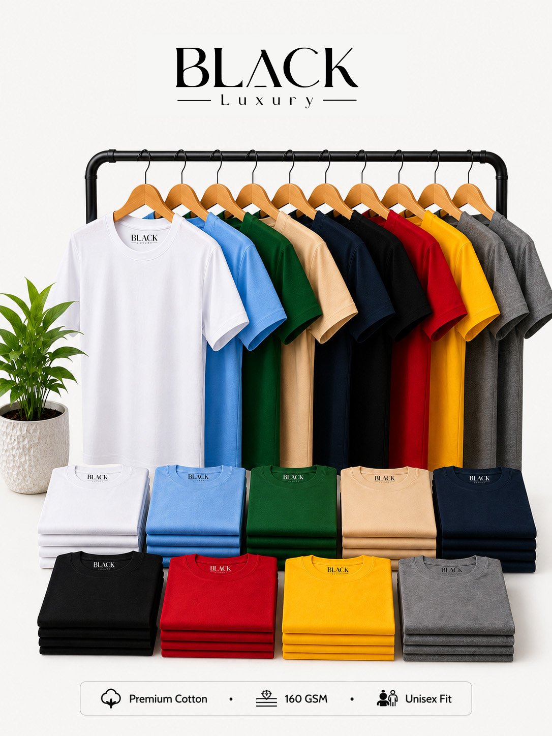 black-luxury-premium-cotton-round-neck-t-shirt-160gsm-unisex-front black-luxury-premium-cotton-round-neck-t-shirt-160gsm-unisex-front