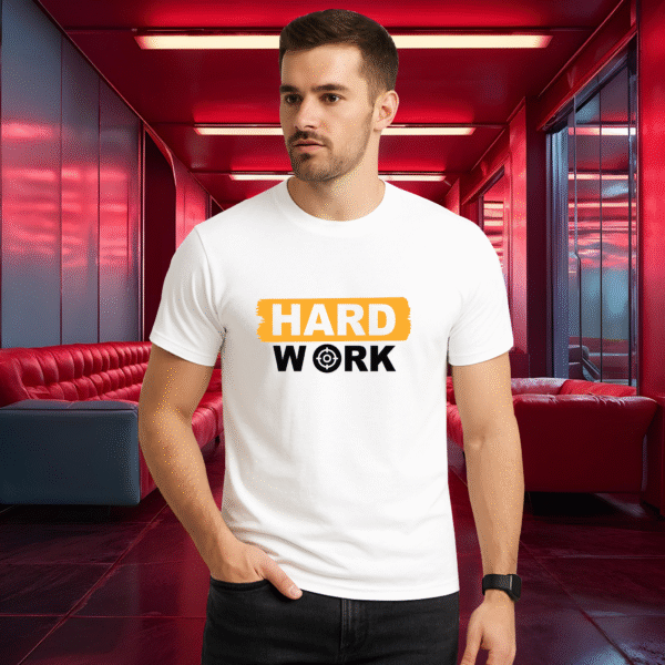 Hard Work Graphic Design T-Shirt 160 GSM - Image 2