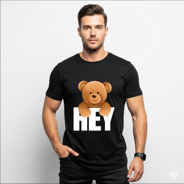 black unisex custom print t-shirt – made in Bangladesh, available in Malaysia