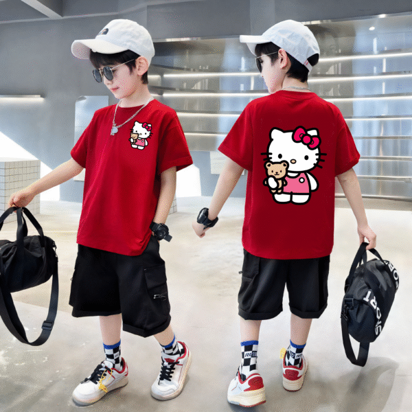 Hello Kitty Kids Round Neck T-Shirt Everyday Wear - Image 2