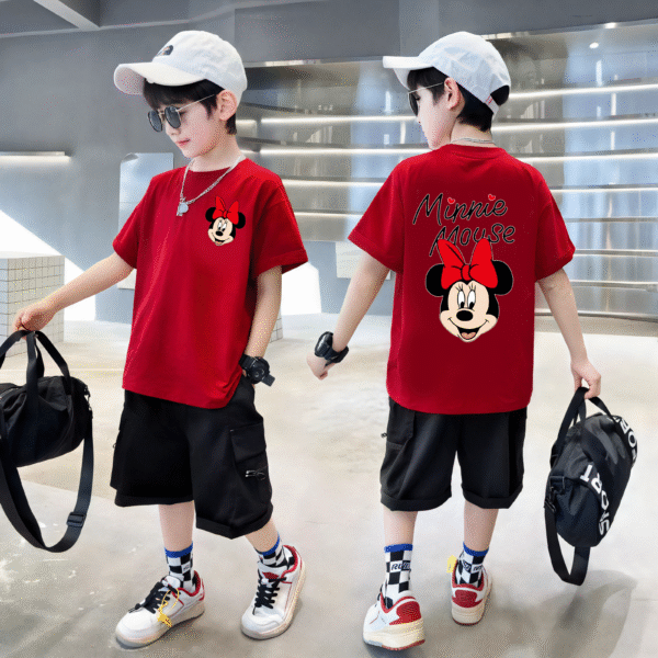 Boys & Girls Round Neck Cotton Tee - Image 2