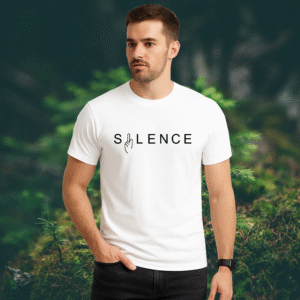 Silence Unisex Cotton T-Shirt Everyday Wear