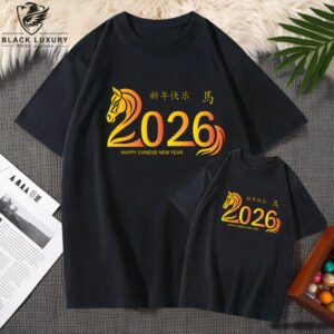 Happy Chinese New Year 2026 T-Shirt – Unisex Cotton (Ny206)