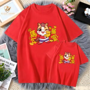 Chinese New Year 2026 Cute Horse T-Shirt – Unisex Cotton (Ny205)