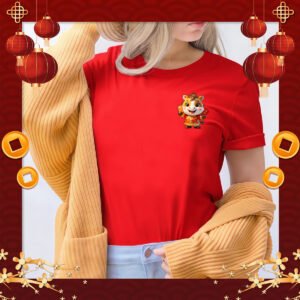 CNY 2026 Cute Horse Angpao Pocket T-Shirt – Unisex Cotton