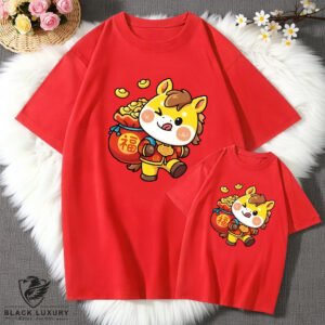 CNY 2026 Blessing Cute Horse T-Shirt – Unisex Cotton (Ny209)