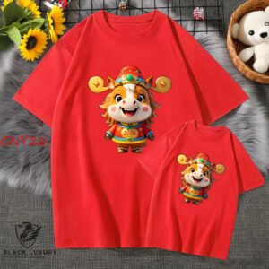 Chinese New Year 2026 Cute Horse Fortune T-Shirt-Cotton Unisex Ny210