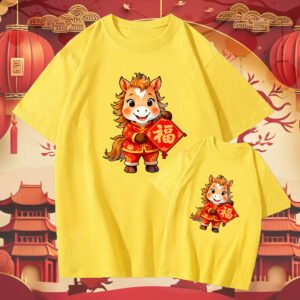 CNY 2026 Blessing Horse T-Shirt Unisex Cotton