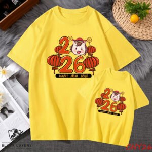 Happy Chinese New Year 2026 Design T-Shirt Unisex Cotton Ny 213