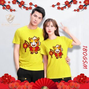 Chinese New Year 2026 Matching Couple T-Shirt Unisex Cotton