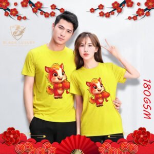 Chinese New Year 2026 Matching Couple T-Shirt Cotton