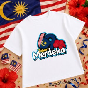 69 Tahun Merdeka Round Neck White T-Shirt